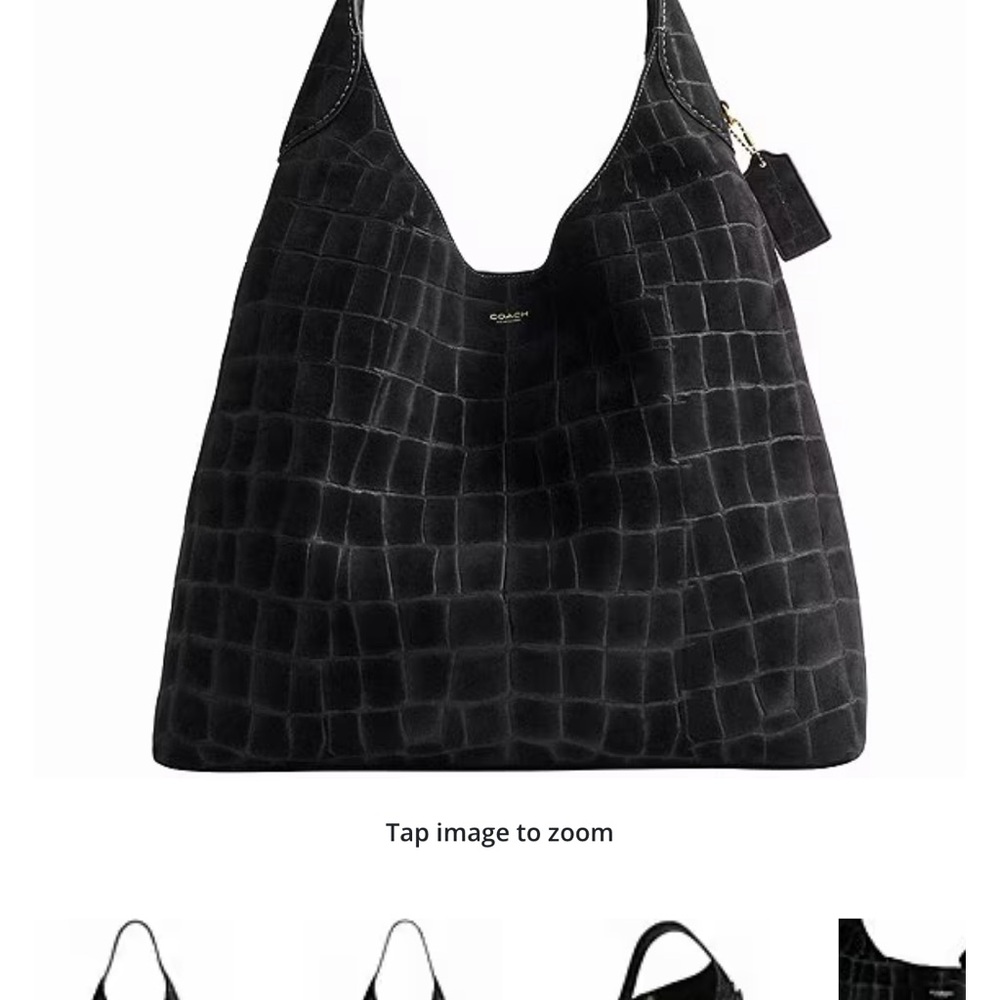 COACH Embossed Croc Brooklyn 39 Hobo Tote Bag